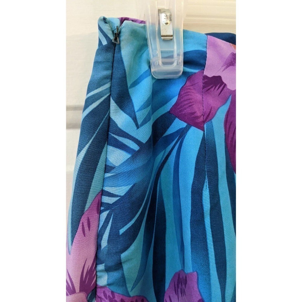 Worthington Sz 8 Wrap Skirt Long 100% Silk Tropical Hawaiian Vintage JCPenny - Picture 5 of 12